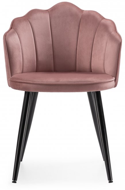 Стул на металлокаркасе Shell dark pink / black