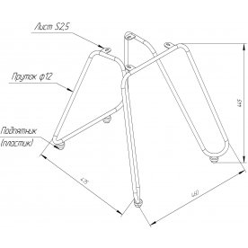 Стул на металлокаркасе SHT-ST35/S106