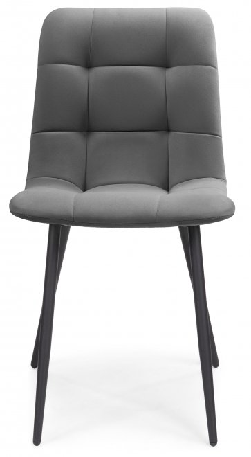 Стул на металлокаркасе Симпл темно-серый / черный каркас