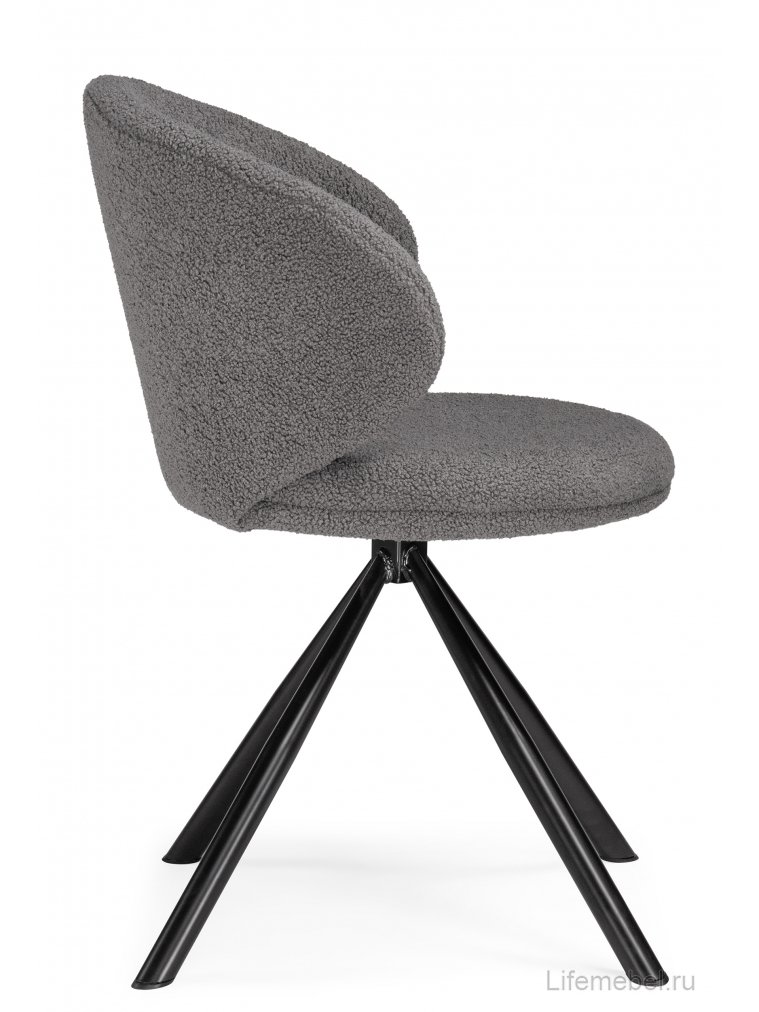 Стул на металлокаркасе Solomon крутящийся gray / black