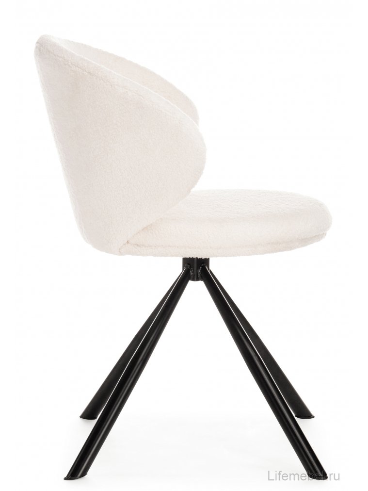 Стул на металлокаркасе Solomon крутящийся white / black