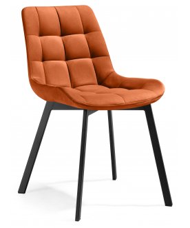 Стул на металлокаркасе Челси К кирпичный ZD 432 / чёрный