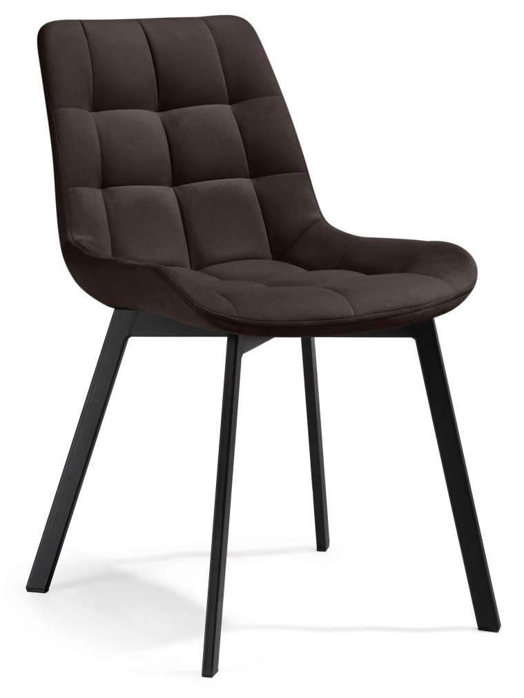 Стул на металлокаркасе Стронг коричневый (hl 73) / черный каркас