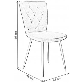 Стул на металлокаркасе DikLine 244