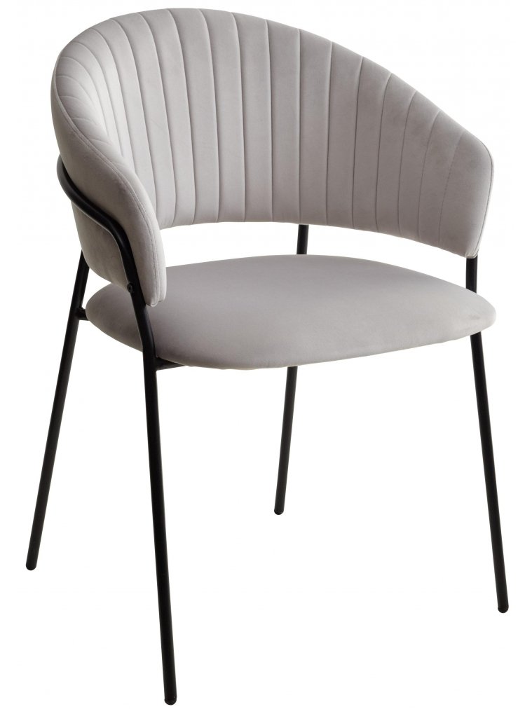 Стул на металлокаркасе Гемма светло-серый / черный