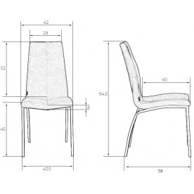 Стул на металлокаркасе Mark