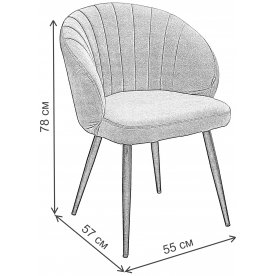 Стул на металлокаркасе Зефир Teddy