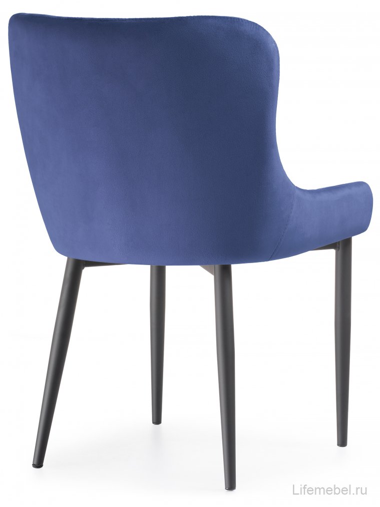 Стул на металлокаркасе Teo dark blue / black