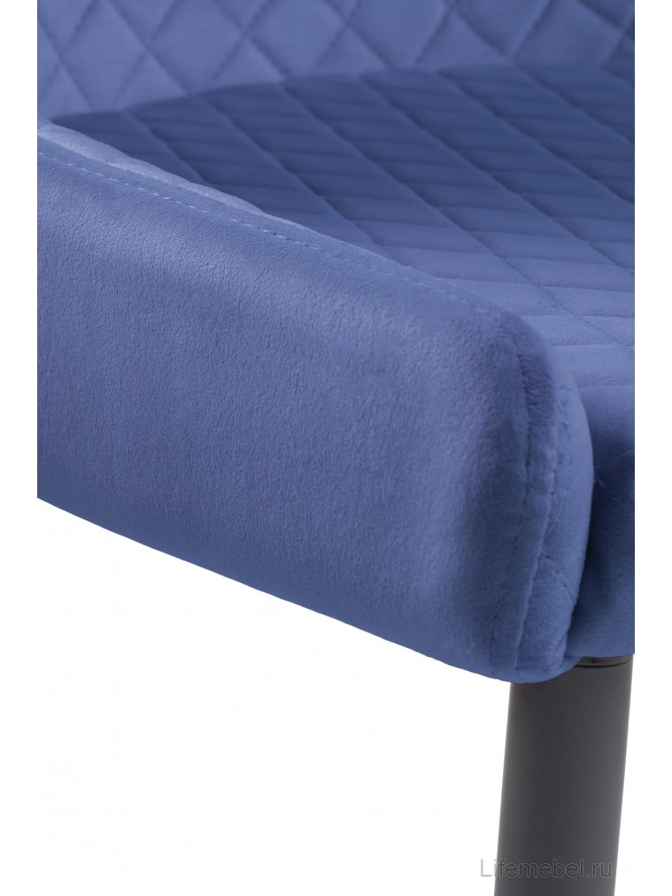 Стул на металлокаркасе Teo dark blue / black