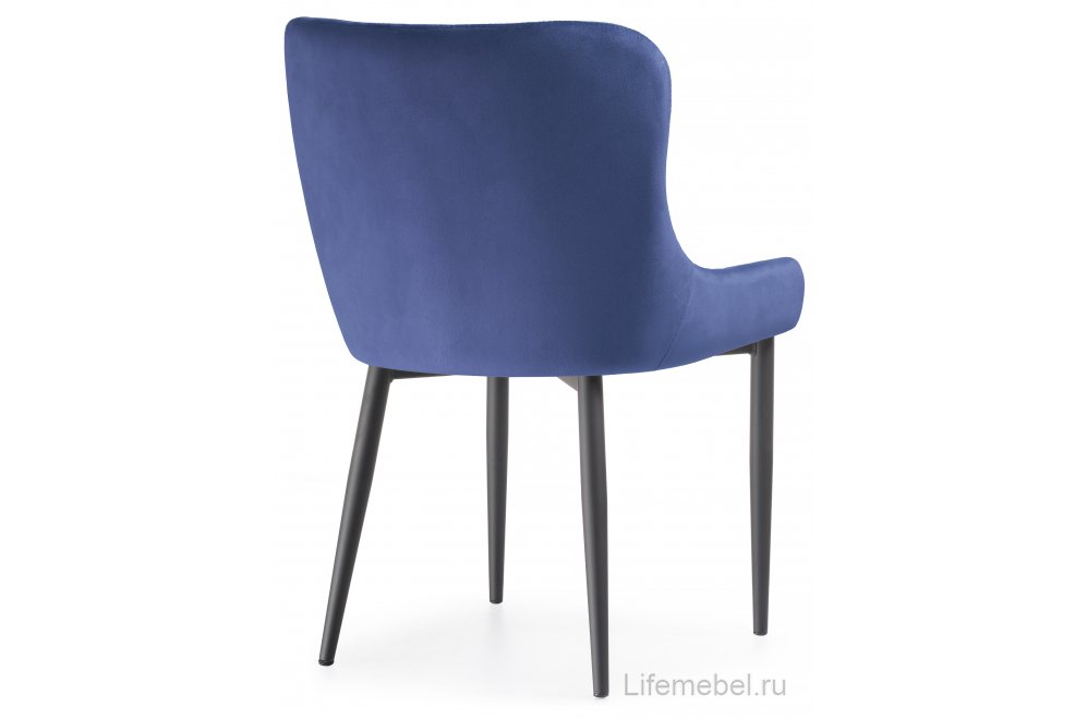 Стул на металлокаркасе Teo dark blue / black
