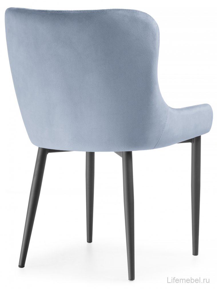 Стул на металлокаркасе Teo light blue / black