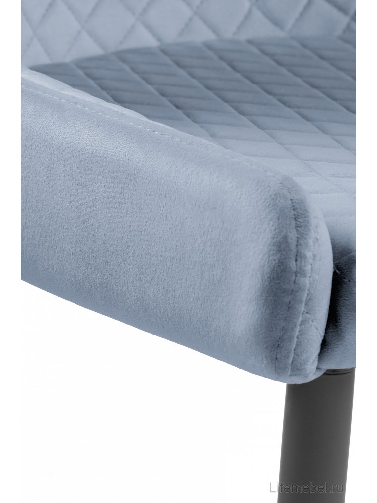 Стул на металлокаркасе Teo light blue / black