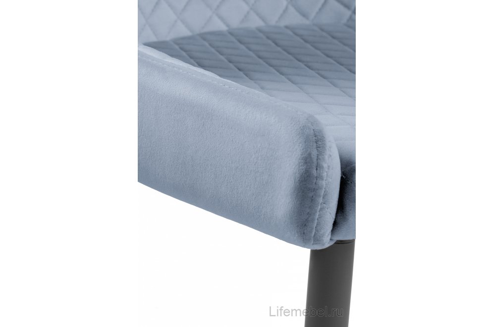 Стул на металлокаркасе Teo light blue / black