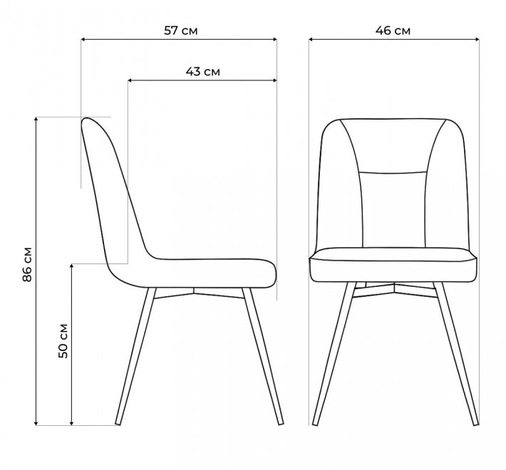 Стул на металлокаркасе Texas 3 поворотный темно-серый / черный