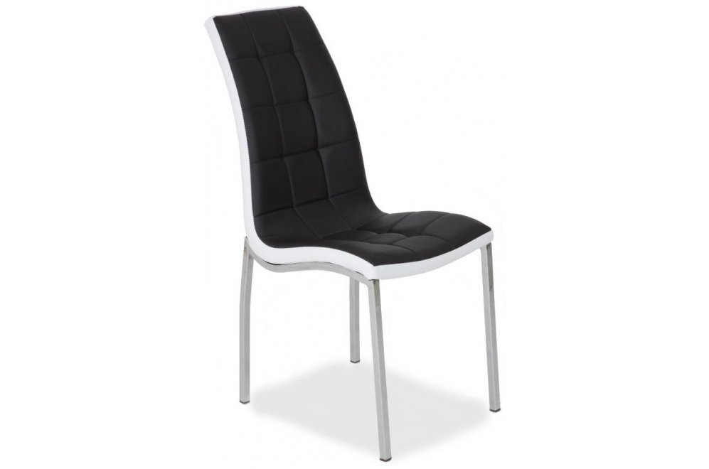 Стул на металлокаркасе LH-36 black / white (s2)