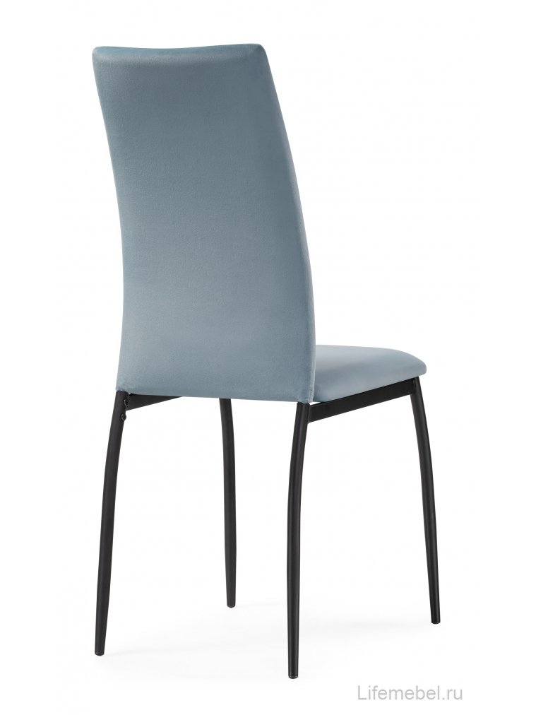 Стул на металлокаркасе Tod light blue / black