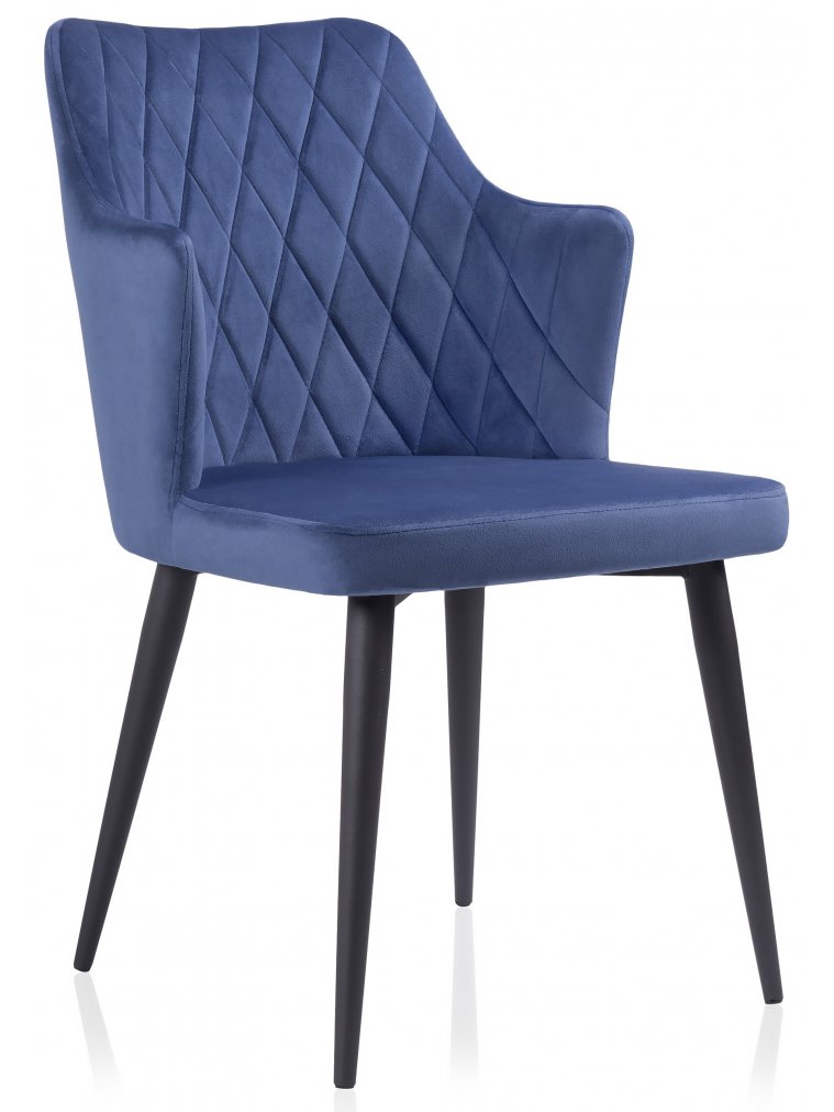 Стул на металлокаркасе Velen dark blue