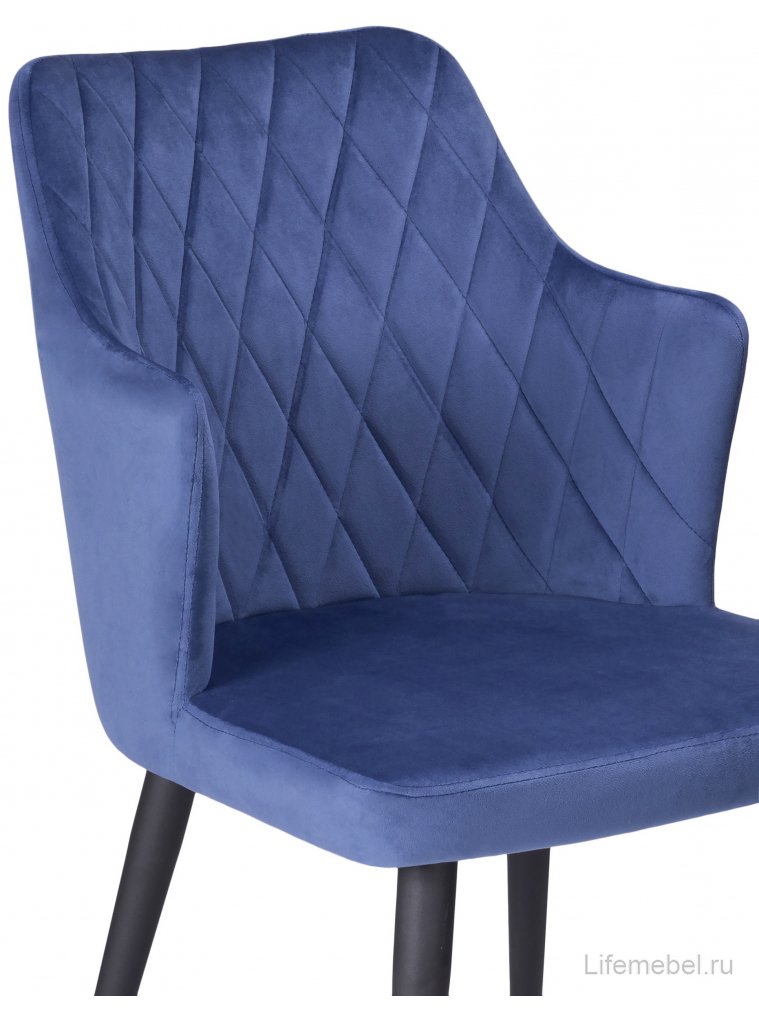 Стул на металлокаркасе Velen dark blue