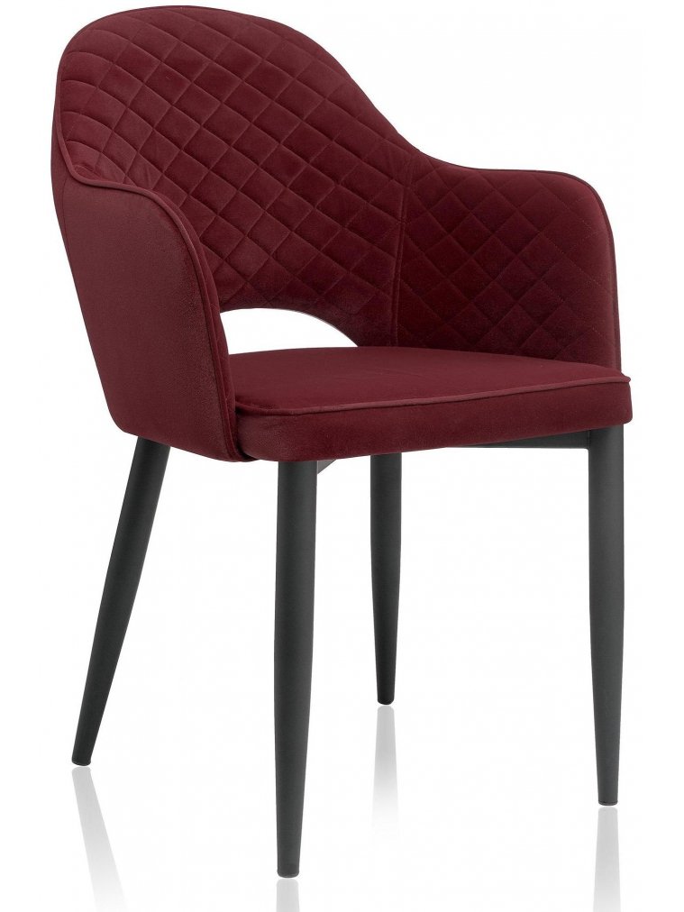 Стул на металлокаркасе Vener wine red