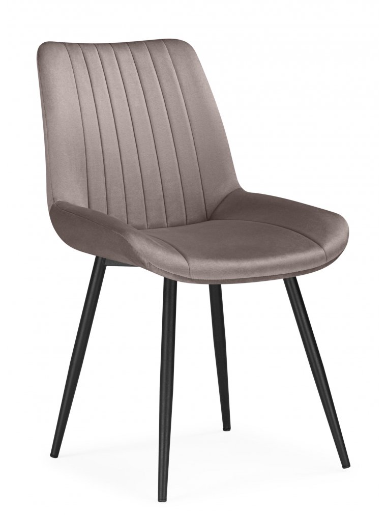 Стул на металлокаркасе Вейв латте / черный