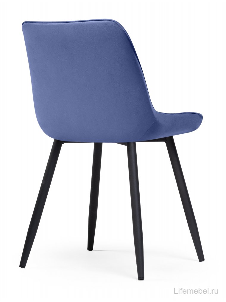 Стул на металлокаркасе Вейв синий ZD 754 / черный каркас