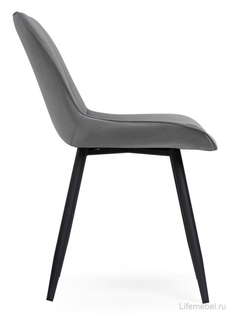 Стул на металлокаркасе Вейв темно-серый / черный