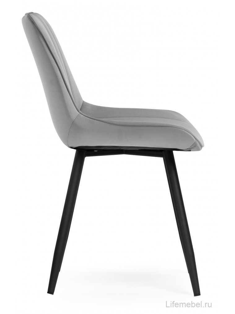 Стул на металлокаркасе Вейв вращающийся светло-серый (hl 63) / черный каркас