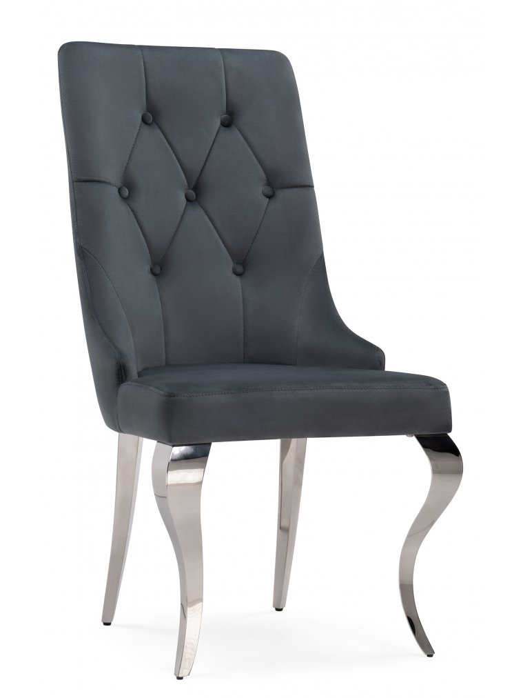 Стул на металлокаркасе Viki dark grey / steel