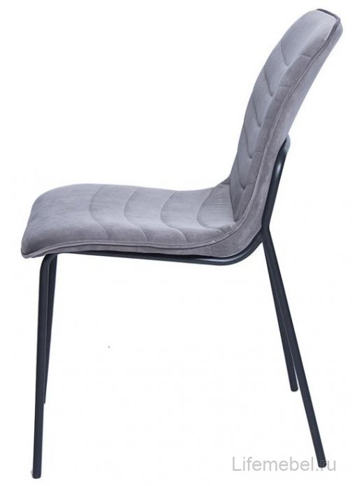 Стул на металлокаркасе Тревор бархат grey 8167-55 / black
