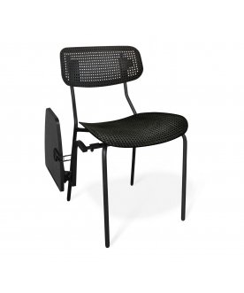 Металлический стул Sheffilton SHT-S85М-RD черный/черный муар