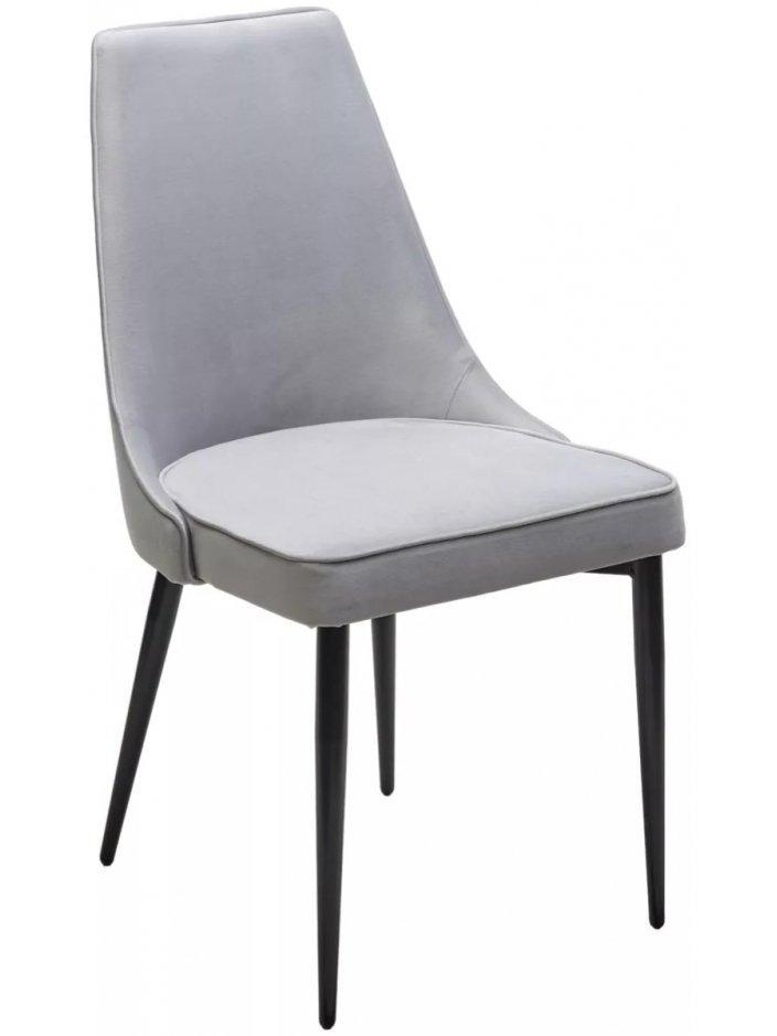 Стул на металлокаркасе Nepal-P велюр светло-серый BM-4 / черный