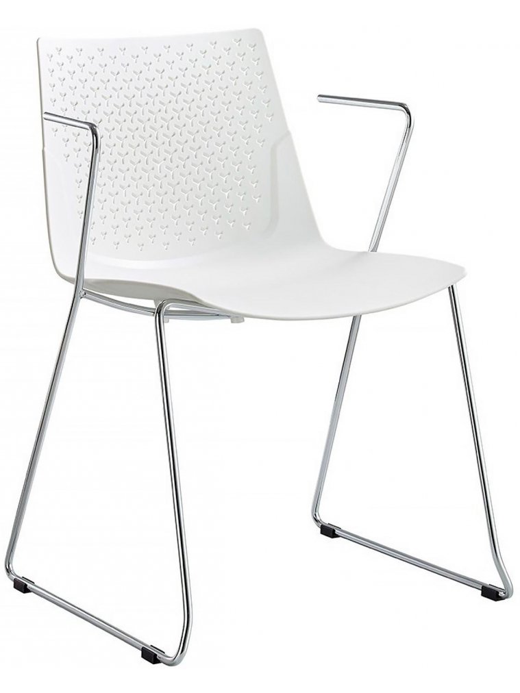 Стул на металлокаркасе FX-05F белый