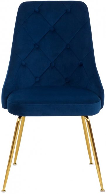 Стул на металлокаркасе Batista синий / золото