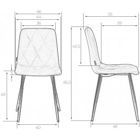 Стул на металлокаркасе Chilly Rombo