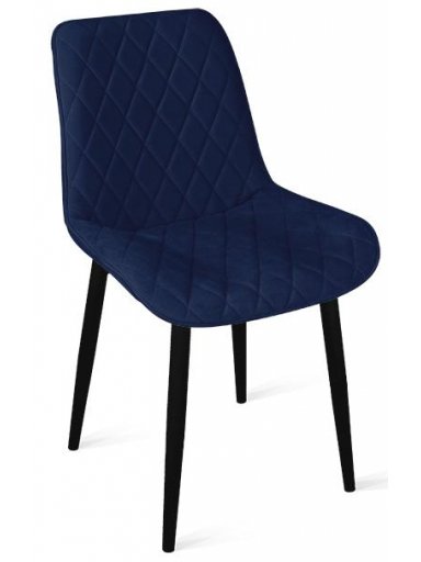 Стул Oscar велюр L005 синий / черный муар