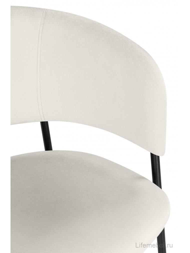 Стул на металлокаркасе Осло белый (milk) / черный