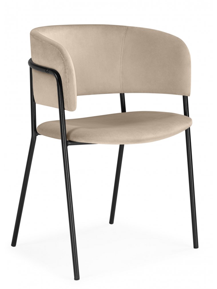Стул на металлокаркасе Осло темно-бежевый (H-07) / черный