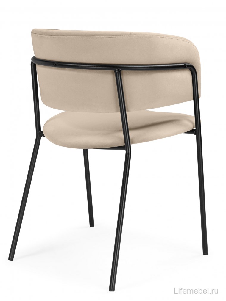 Стул на металлокаркасе Осло темно-бежевый (H-07) / черный