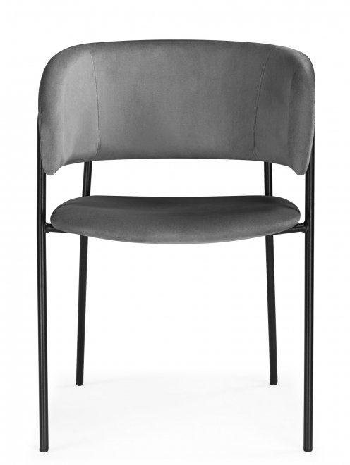 Стул на металлокаркасе Осло темно-серый (H-15) / черный