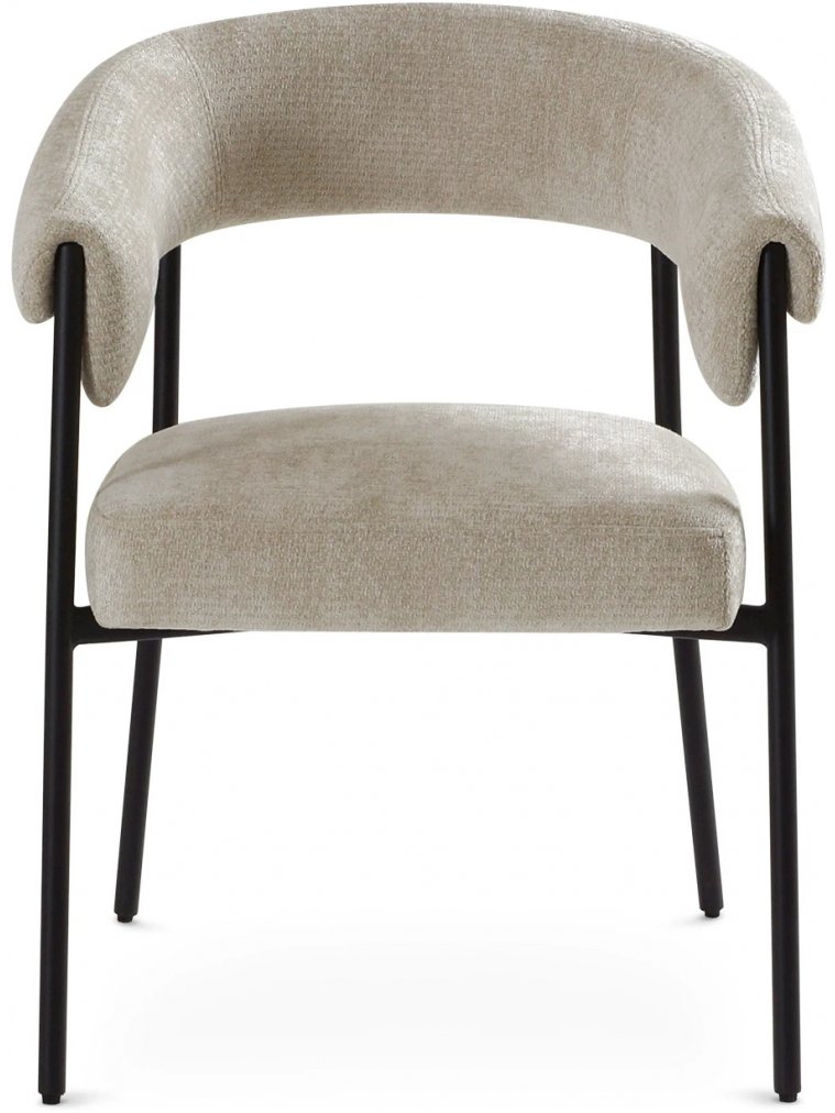 Стул на металлокаркасе Pulp бежевый / черный