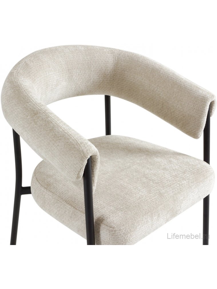 Стул на металлокаркасе Pulp бежевый / черный