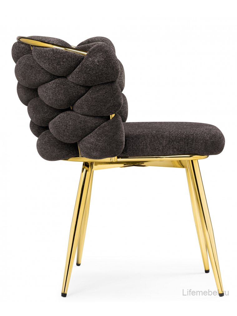 Стул на металлокаркасе Rendi gold / gray - Уцененный экземпляр