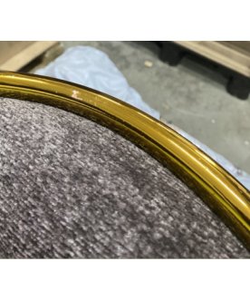 Стул на металлокаркасе Rendi gold /  gray  - Уцененный экземпляр