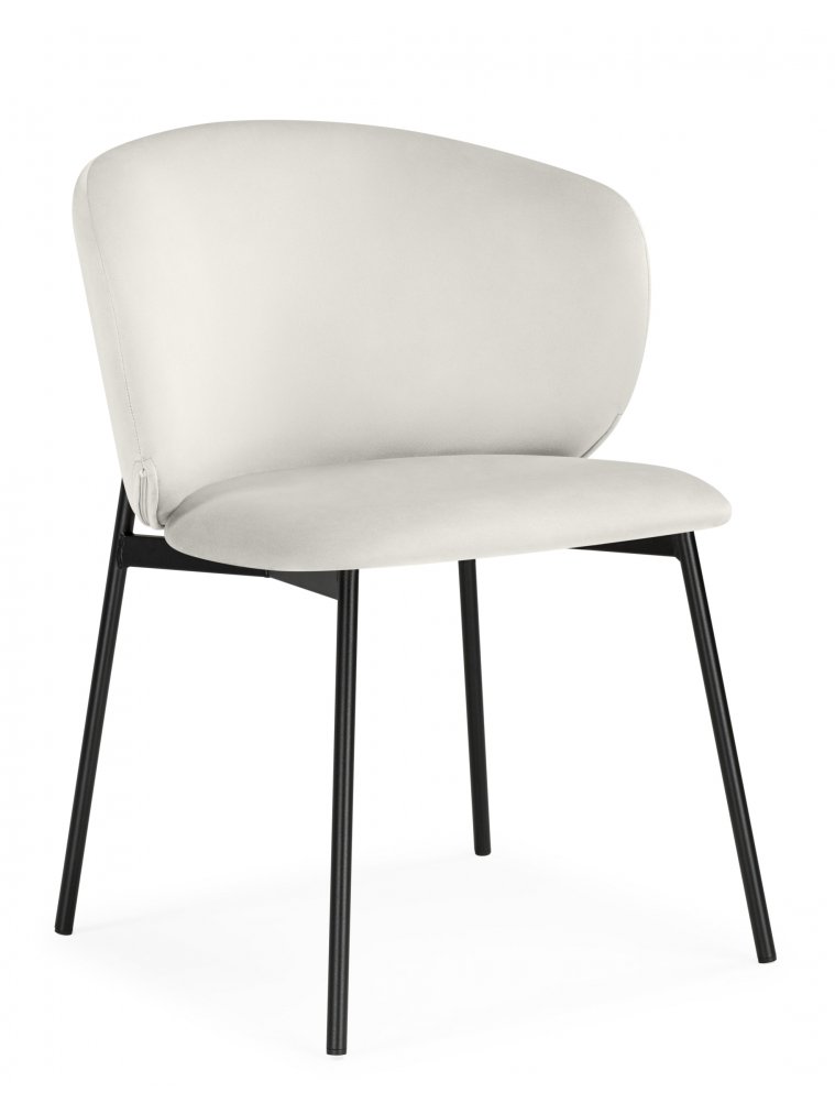 Стул на металлокаркасе Рикко белый (milk) / черный
