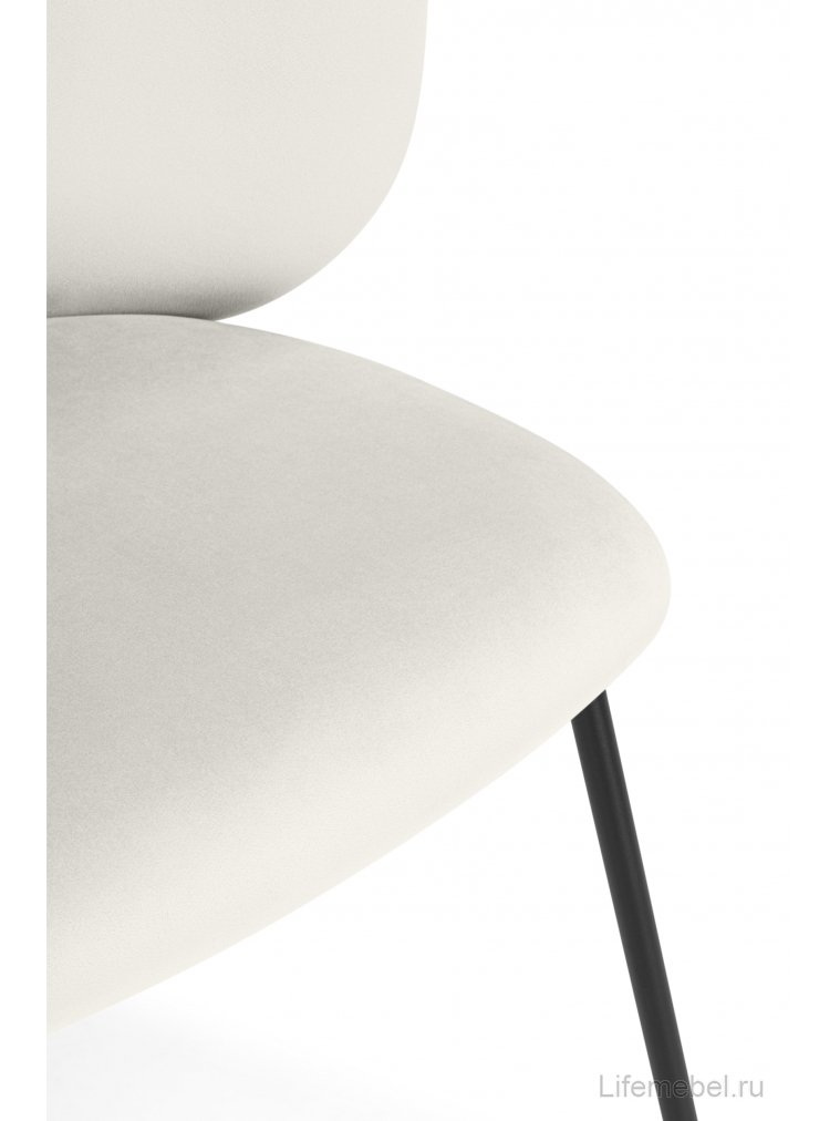 Стул на металлокаркасе Рикко белый (milk) / черный