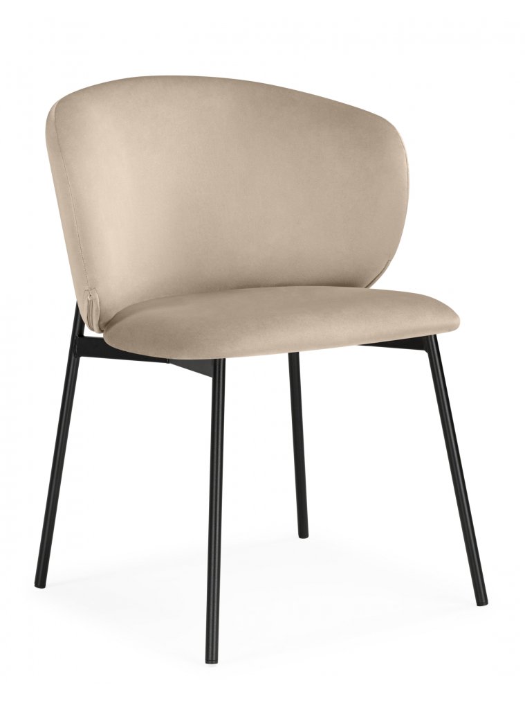 Стул на металлокаркасе Рикко темно-бежевый (H-07) / черный
