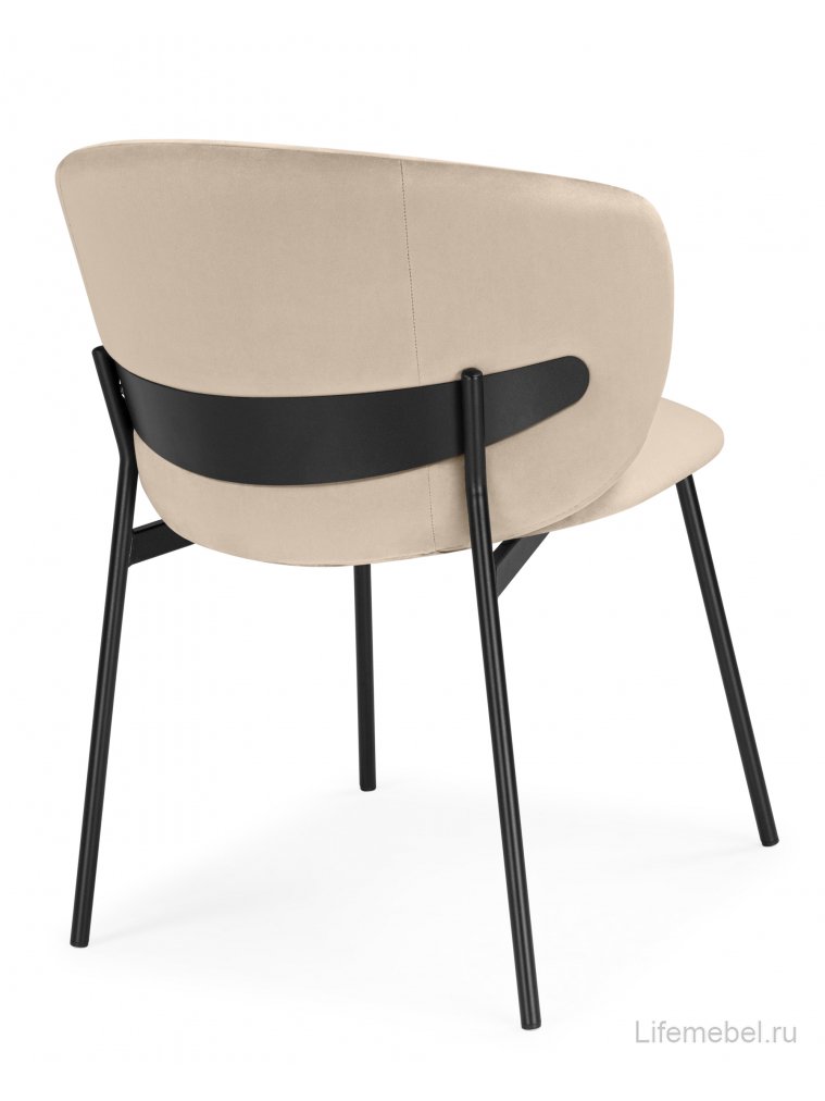 Стул на металлокаркасе Рикко темно-бежевый (H-07) / черный