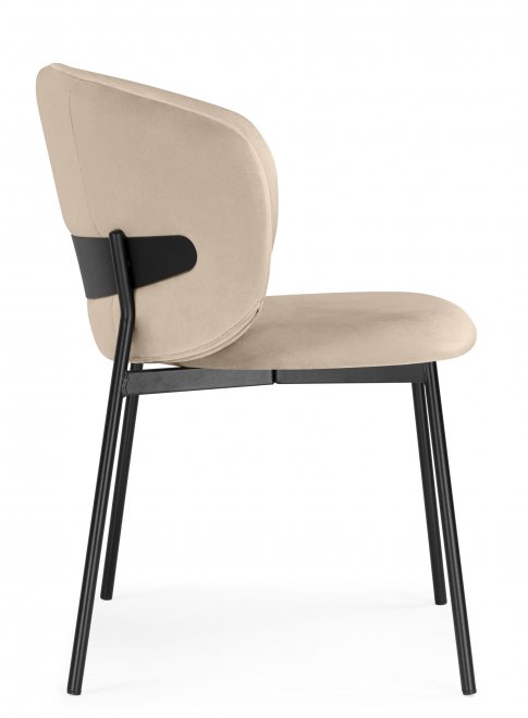 Стул на металлокаркасе Рикко темно-бежевый (H-07) / черный