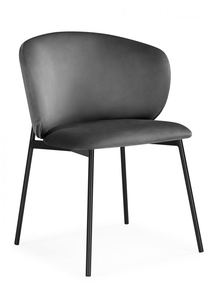 Стул на металлокаркасе Рикко темно-серый (H-15) / черный