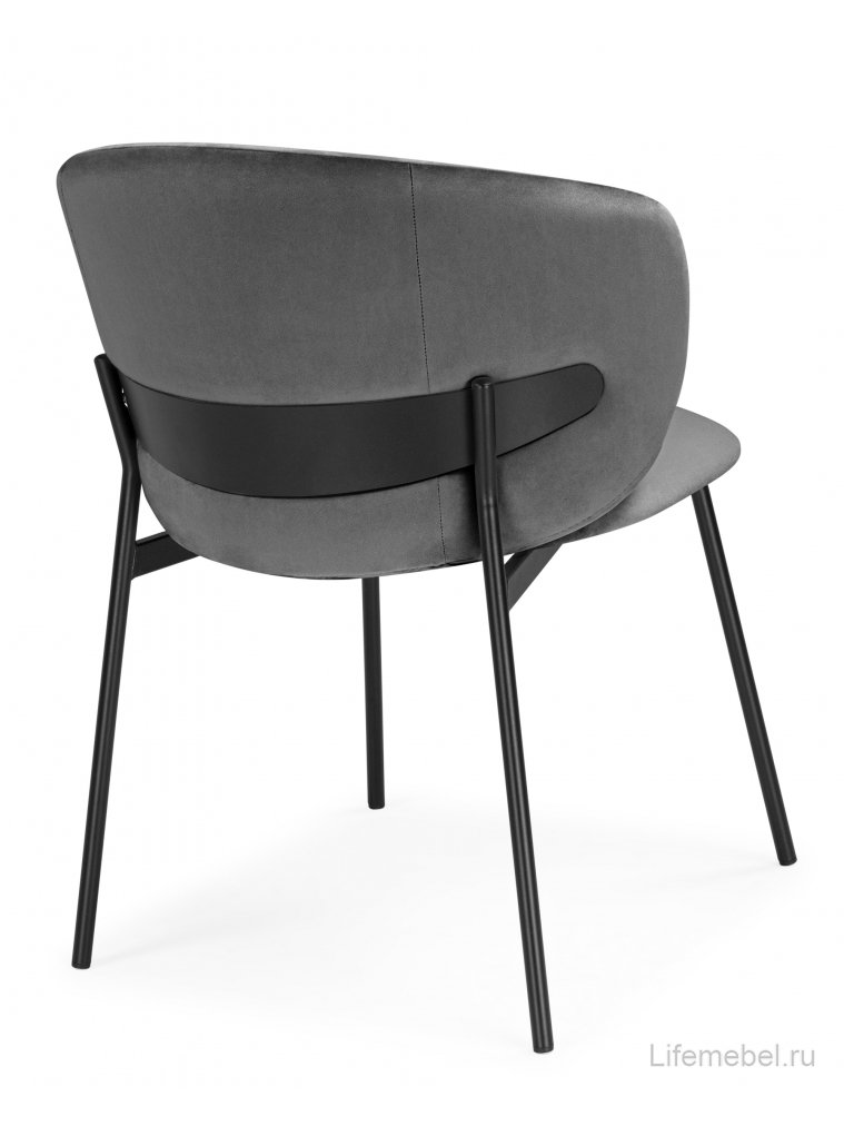 Стул на металлокаркасе Рикко темно-серый (H-15) / черный